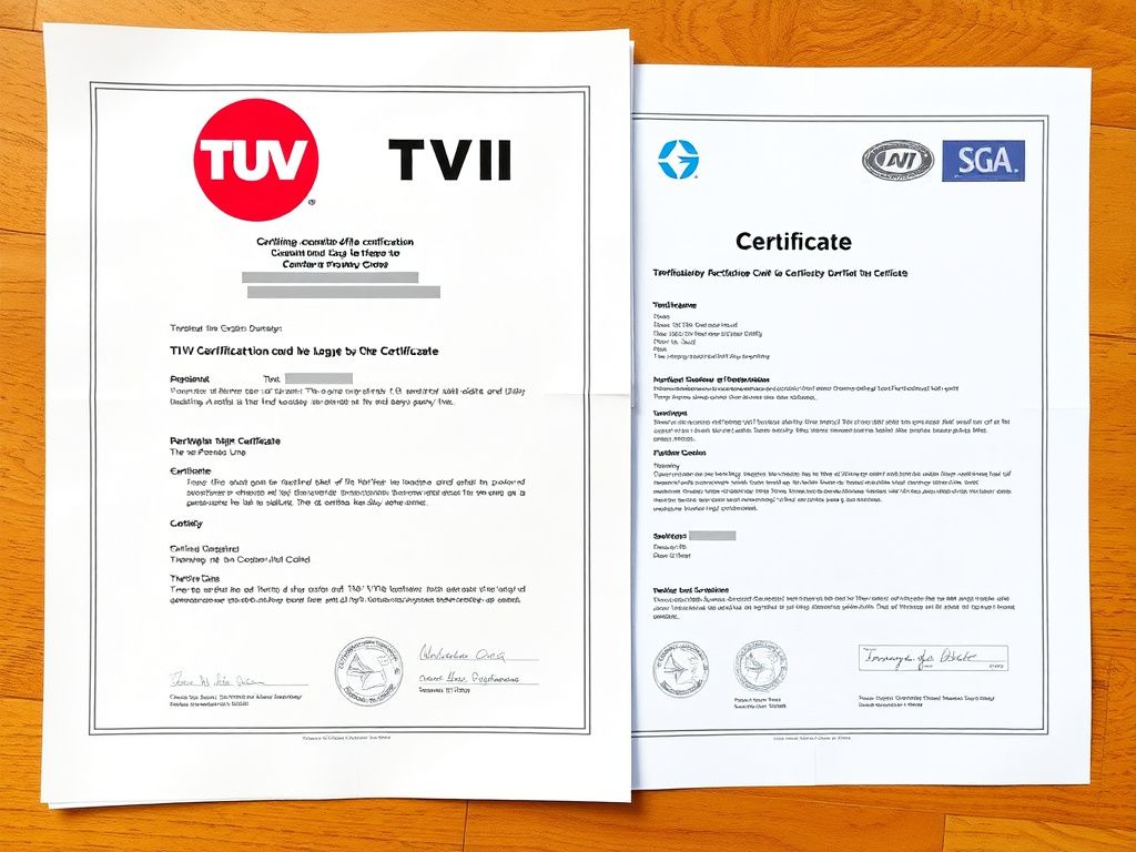 TUV certificate document