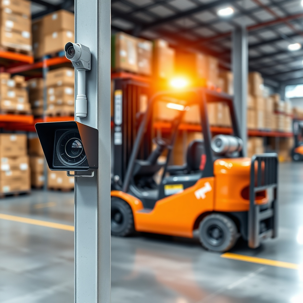 Forklift safety system with sensors and cameras