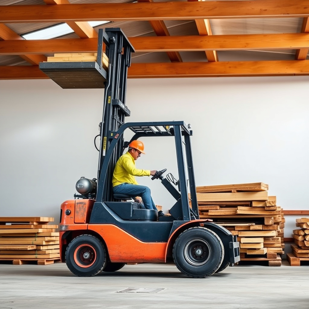 Timber industry forklift application