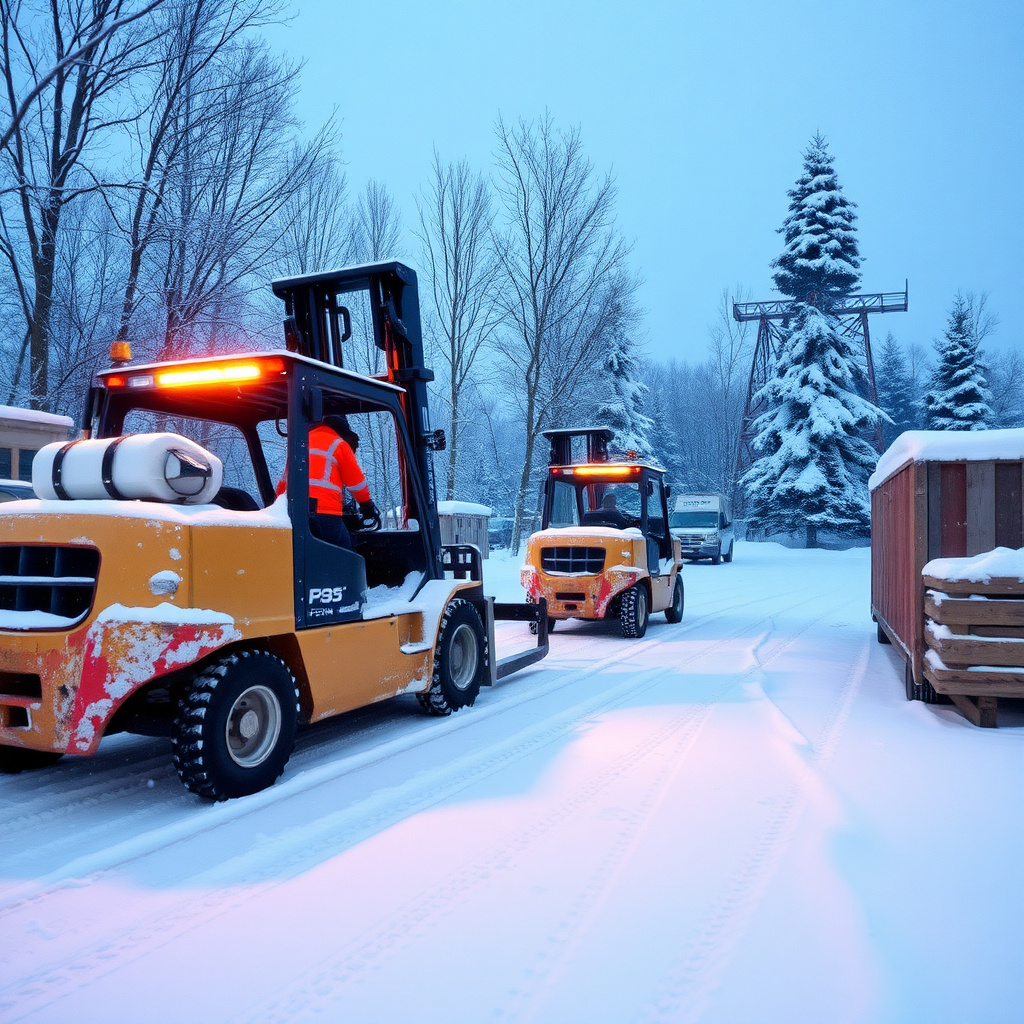 Winter forklift maintenance