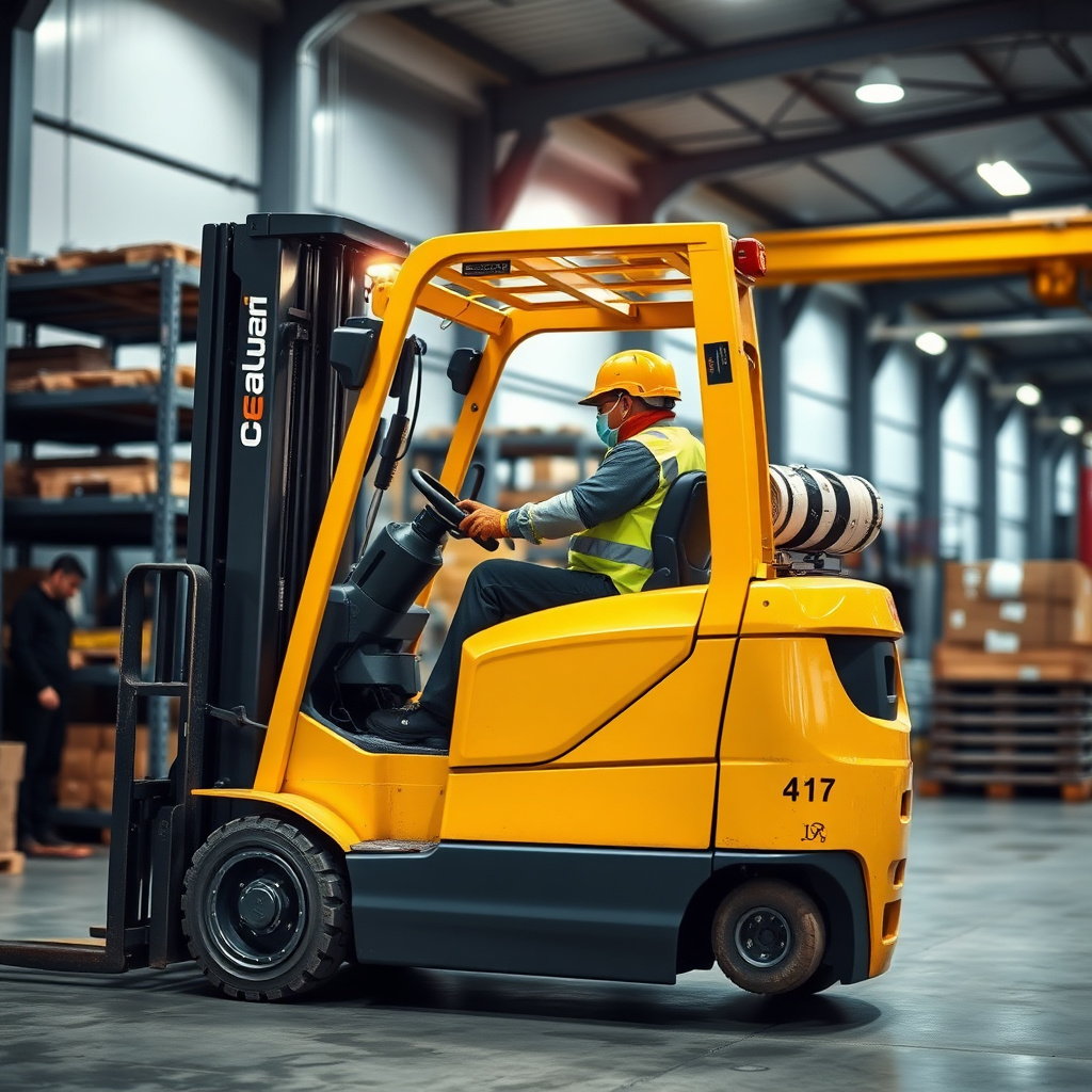 24/7 continuous operation forklift in industrial setting